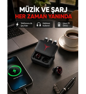 Powerbank Özellikli Bluetooth Kablosuz Kulaklık – Dokunmatik Kontrol, Uzun Pil Ömrü, Ergonomik Tasar