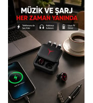 Powerbank Özellikli Bluetooth Kablosuz Kulaklık – Dokunmatik Kontrol, Uzun Pil Ömrü, Ergonomik Tasar