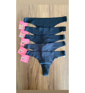 5 ADET 1 PAKET Siyah Basic Klasik Lazer Kesim Kadın Tanga Külot