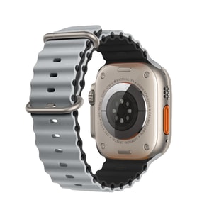E2M APPLE WATCH 42-44-45-49MM KRD-28 OCEAN ÇİFT RENKLİ ANTRASİT KORDON