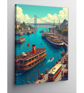 Kanvas Tablo İstanbul Limanı