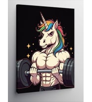 Kanvas Tablo Kaslı Unicorn