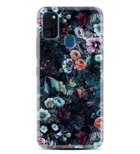 Samsung M21 M22 M23 M30 M31S M32 Kılıf Desenli Silikon Great Flowers 1304