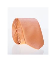 Turuncu Slim Fit Düz Renk Dokuma Kravat / DDK-54