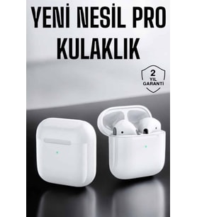 Yeni Nesil Pro Bluetooth Kulaklık Uzun Pil Ömrü Beyaz