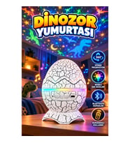 Dinozor Yumurtası Tasarımlı Döner Projektörlü Gece Lambası