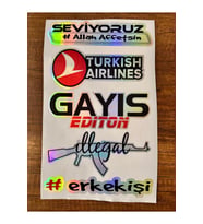 Araç Arka Cam Yazısı Hologramlı Yan kapı, Yan Cam Stickerı Seviyoruz