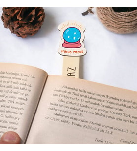 Kişiye Özel Hokus Pokus İsme Özel Ahşap Kitap Okuma Ayracı
