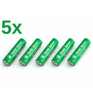 Gold Silver 18650 El Feneri ve Kafa Lambası İçin Şarj Edilebilir Li-ion Pil - 3200 mAh 4.2V (5 Adet)