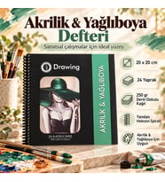 DreamArt Galery Akrilik ve Yağlı Boya Çizim Defteri 20x20 cm 250 gr Derin Dokulu 24 Yaprak