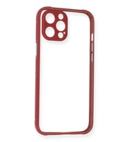 Pilelistore   iPhone 12 Pro Kılıf Miami Şeffaf Silikon - Fuşya
