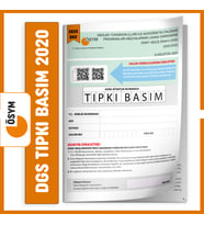 DGS 2020 ÖSYM Tıpkı Basım Türkiye Geneli Dijital Çözümlü Çıkmış Soru Deneme Kita (Beyaz)
