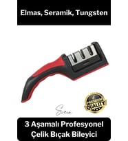 Profesyonel Bileme Aleti 3 Açılı Aşamalı Çok Fonksiyonlu Elmas Seramik Tungsten Çelik El Bıçakları