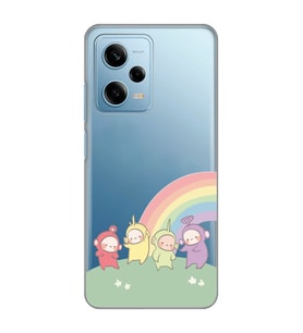 Redmi Note 12 Pro 5G Uyumlu Teletubbies Desenli Şeffaf Telefon Kılıfı