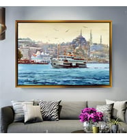 Altın Çerçeveli dekoratif tablo a578 (Gold)