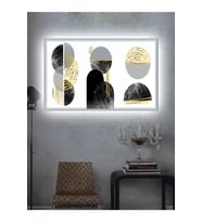 Led Işıklı Dekoratif Soyut Tablo