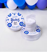 Kişiye Özel Erkek Çocuk Baskılı Bas Bekle Mendil, Sünnet, Sünnet Düğünü, Pratik Hediye Özel Baskılı Hijyenik Islak Mendil (Mavi)