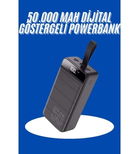 50.000 Mah Dijital Göstergeli Taşınabilir 4 Portlu Hızlı