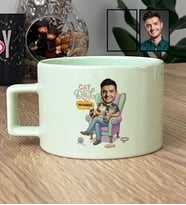 Kişiye Özel Karikatürlü Cat Dad Kedi Babası Lüks Pastel Fincan Babalar Günü Hediyesi