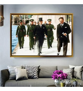 Altın Çerçeveli dekoratif tablo l410 (Gold)