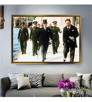 Altın Çerçeveli dekoratif tablo l410 (Gold)