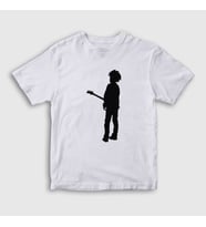 Presmono Unisex Çocuk Beyaz Guitar Robert Smith The Cure T-Shirt 452971tt (Beyaz)