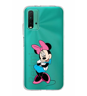 Xiaomi Poco M3 Uyumlu Kapak Minnie Mouse Tasarımlı Şeffaf Silikon Kılıf
