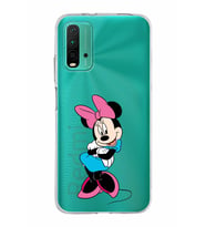 Xiaomi Poco M3 Uyumlu Kapak Minnie Mouse Tasarımlı Şeffaf Silikon Kılıf