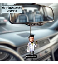 Kişiye Özel Karikatür Erkek Ayna Süsü – Araç İçi Esprili Hediyelik