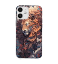 Iphone 12 Uyumlu Aslan Tasarımlı Şeffaf Telefon Kılıfı