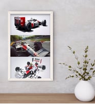 BK Gift Formula 1 Tasarımlı Dekoratif Ahşap Beyaz Çerçeveli Tablo-10