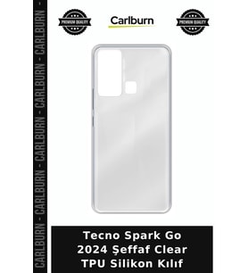 Tecno Spark Go 2024 Şeffaf Clear TPU Silikon Kılıf Cep Kılıfı Telefon Kılıfları Arka Kapak