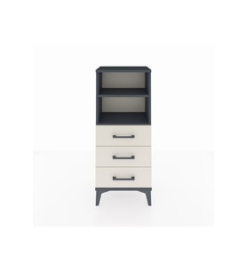 Arges Komodin 2 Raflı 3 Çekmeceli 44x30x106 Antrasit-Aytaşı