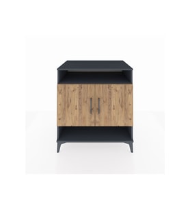 Kronos Şifonyer 3 Raflı 2 Kapaklı 88x59x96 Antrasit-Çam