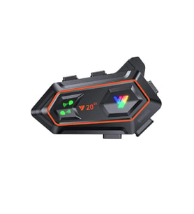 Y20 2x 1000m Telsiz Mesafeli 2 Kişi Bağlantılı Bluetooth Kask Kulaklık Fenerli İntercom