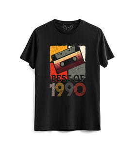 Vintage 1990 Best Of Siyah Tshirt