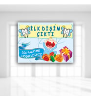 Dişim Çıktı Afiş, 70cm x 50cm - Mavi (STD)