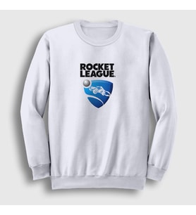 Presmono Unisex Beyaz Logo Oyun Rocket League Sweatshirt 491623tt (Beyaz)