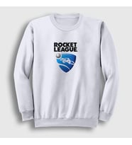 Presmono Unisex Beyaz Logo Oyun Rocket League Sweatshirt 491623tt (Beyaz)