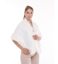 Geniş Kesim Taşlı Bolero (Beyaz)