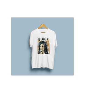 Oversize Quiet Kadın Tasarım Unisex T-shirt