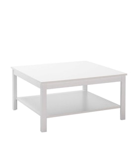 Adore Mobilya Rustik Kare Sehpa-Mat Beyaz 80x40x80 cm (GxYxD)