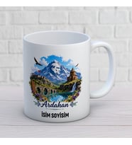 Ardahan Temalı Kişiye Özel İsimli Baskılı Kupa – Memleket Hediyesi