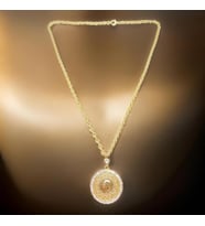 Saray Serisi: 60 cm Zincir Antialerjik Parlak Gold Madalyon Bijuteri Kolye - Klasik ve Şık