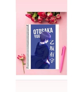Yuu Otosaka Anime Defter 1 Adet Özel Tasarım A4 Boyutu Telli Çizgili Defter 21*29 Cm