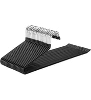 Songmics Pantolon Askıları, 20'Li Set, Açık Uçlu, Çok Fonksiyonlu, Kaymaz, Siyah Cri004-20, 38 X 0,5 (Standart)