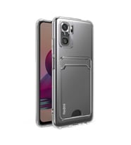Xiaomi Poco M5S Kılıf Kartlıklı Şeffaf Silikon Kapak (Renksiz)