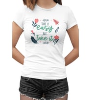 But Take It Beyaz Kadın Tshirt