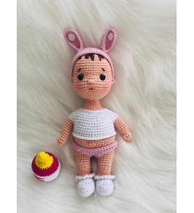 Fındık Bebek Uyku Arkadaşı Amigurumi Organik Oyuncak