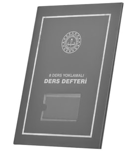 Gülpaş 8 Ders Yoklamalı Ders Defteri Gri Plastik Kapak 388